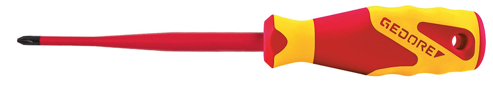 GEDORE VDE 2162 PH 1 Insulated Screwdriver - Slim Drive Phillips Head for Electrical Work | Perfect for Electricians & DIY Home Repairs