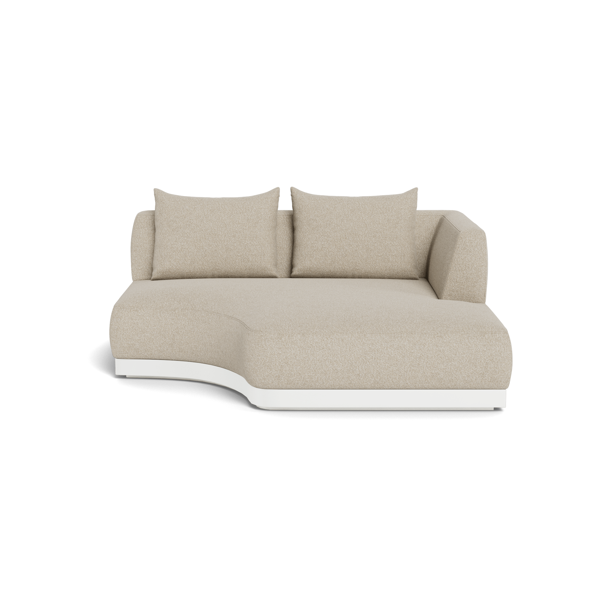 Amalfi Curved Chaise Lounge Right - Modern Outdoor Patio Furniture for Poolside, Garden & Backyard Relaxation