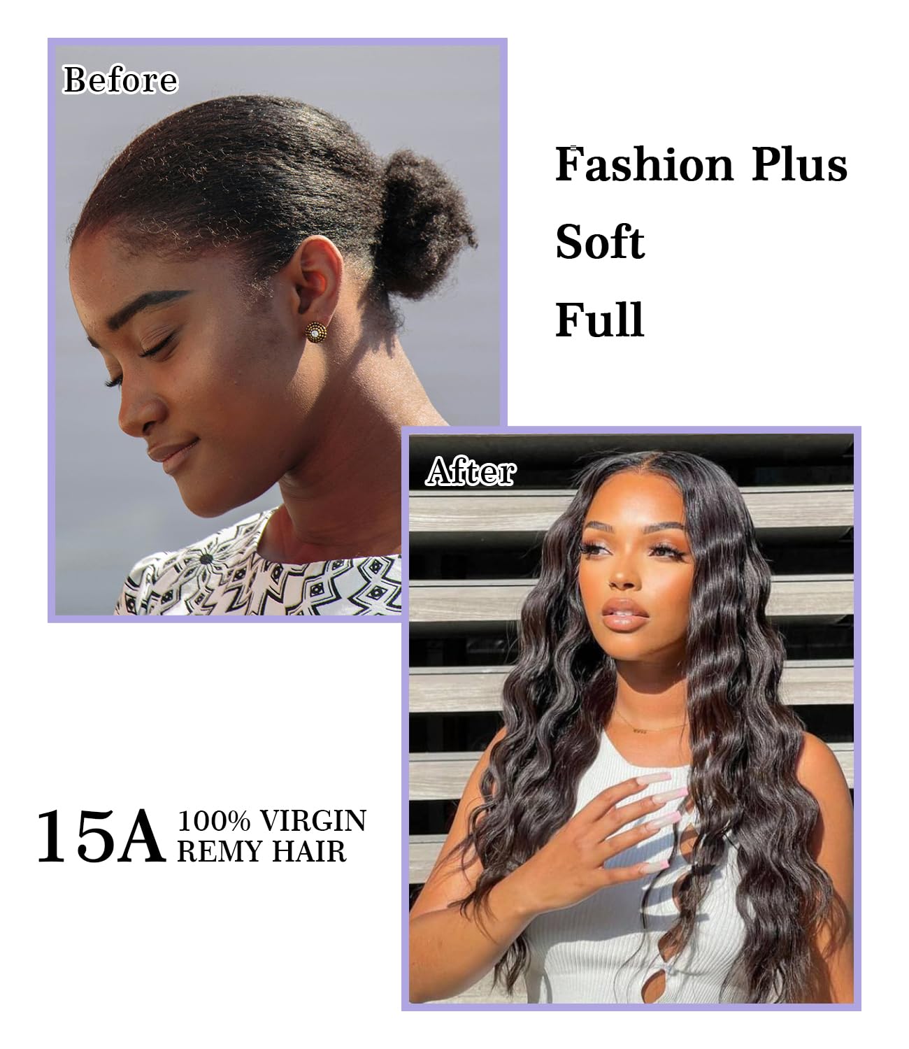 FASHION PLUS 100% Raw Human Hair Bundles - Loose Deep Wave 18 & 20 Inch (2 Bundles) for Natural Look & Styling | Perfect for Weaves, Wigs & Hair Extensions
