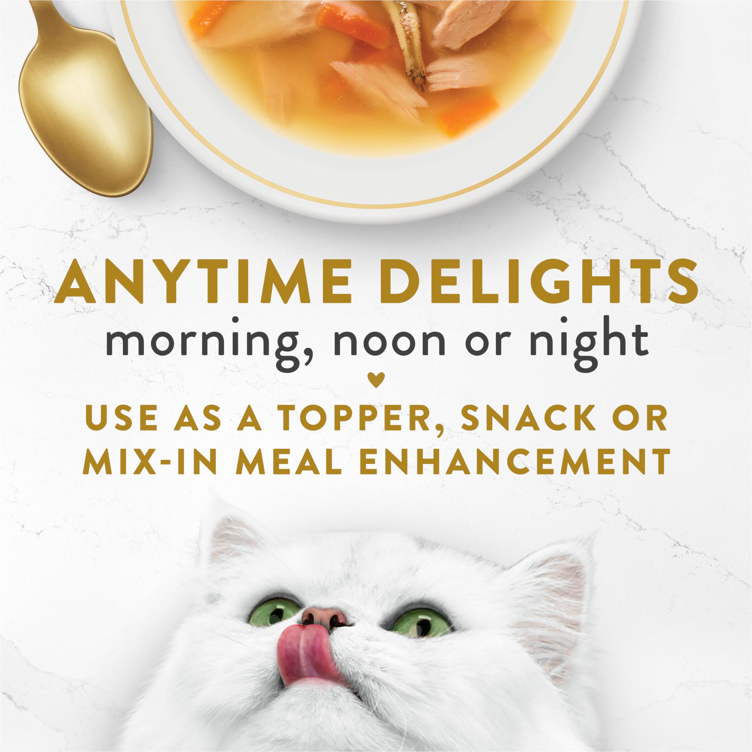Fancy Feast Classic Broths Cat Food Complement - Variety Pack with 3 Delicious Flavors (12 Pack, 40g Pouches) | Wet Cat Food Topper for Picky Eaters & Senior Cats | Perfect for Enhancing Dry Food or as Hydration Supplement