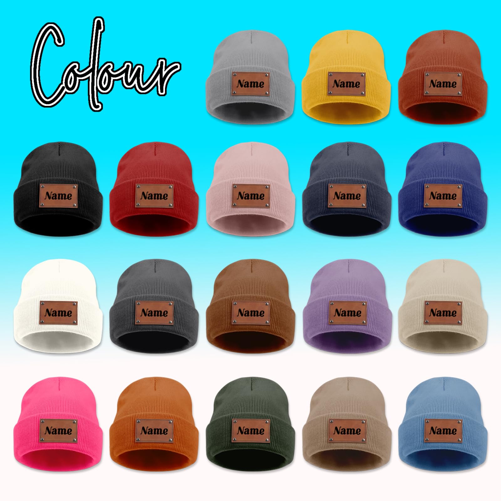 Custom Baby Beanie with Name - Personalized Toddler Winter Hat for Boys & Girls - Soft Knit Kids Beanie Gift for Christmas & Newborn Photos