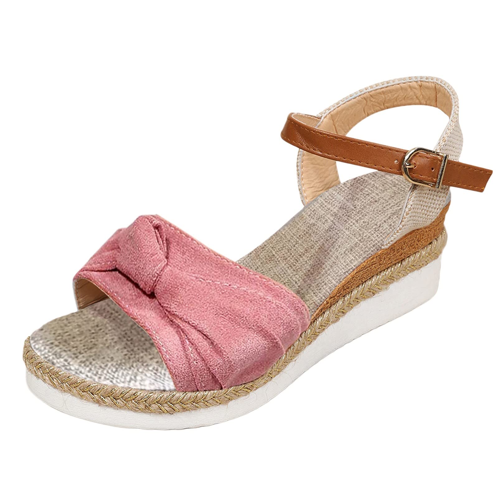 **Women's Comfortable Wedge Sandals - Summer Flat Bottom Slope Heel Fish Mouth Casual Sandals for Large Sizes | Colorful & Stylish for Beach, Walking & Outdoor Activities**