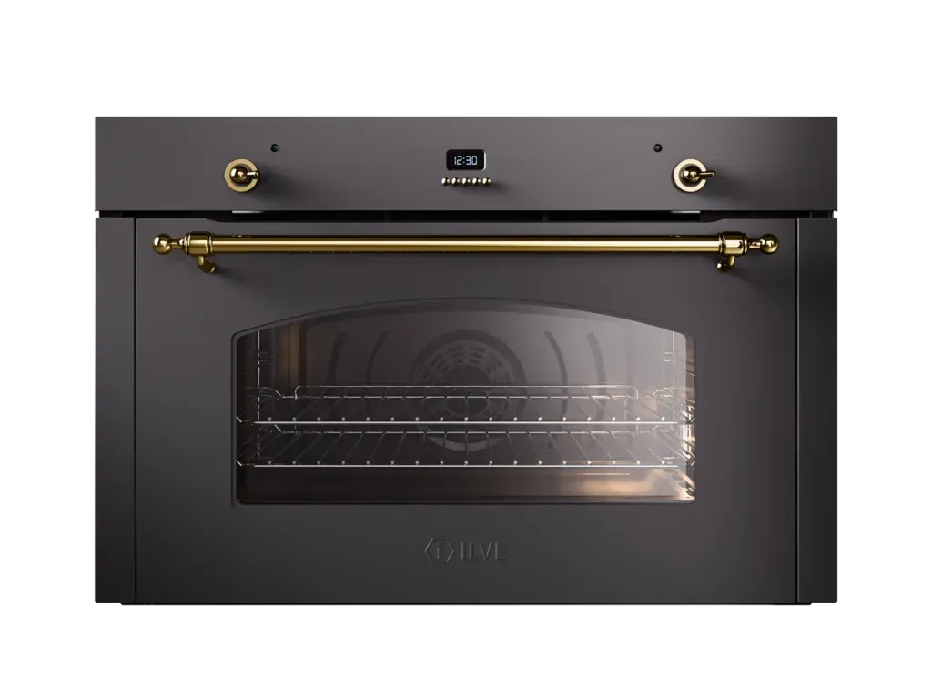ILVE Nostalgie 90cm Enameled Steel Built-In Multifunction Oven - Perfect for Baking, Roasting & Broiling in Modern Kitchens