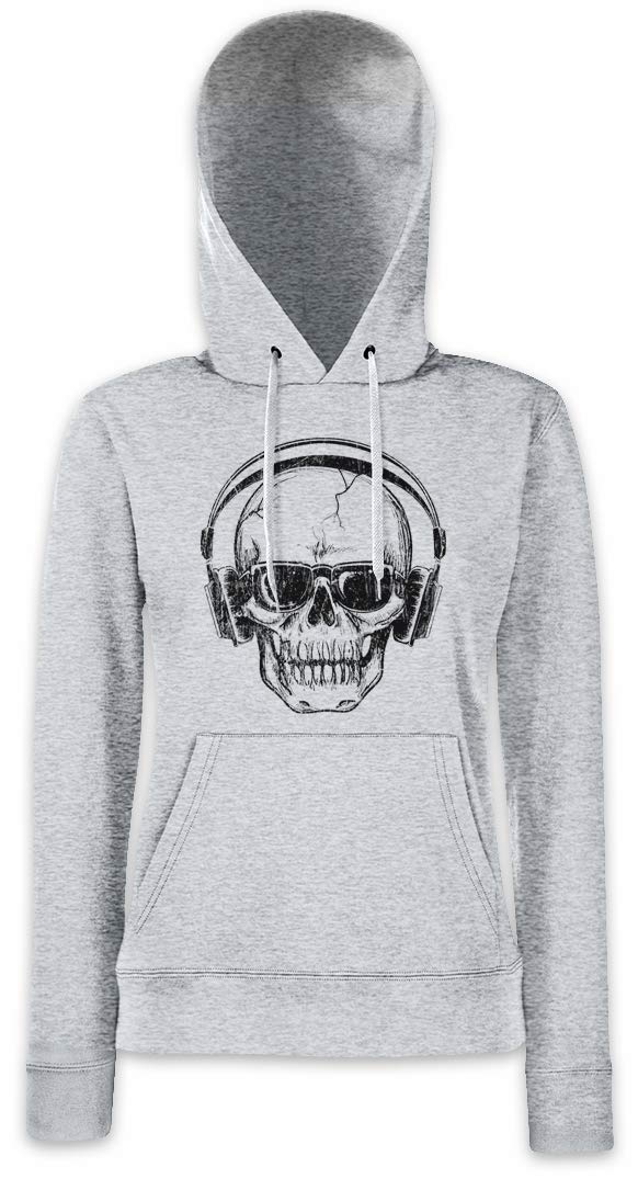 Wireless Headphones, Stylish Sunglasses & Skull Print Women's Hoodie - Comfy Pullover Hooded Sweatshirt for Gym, Running & Streetwear Fashion
