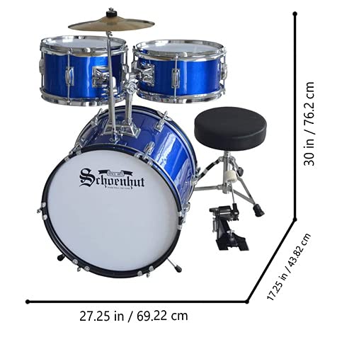 Schoenhut Blue Kids Drum Set for Toddlers - 8
