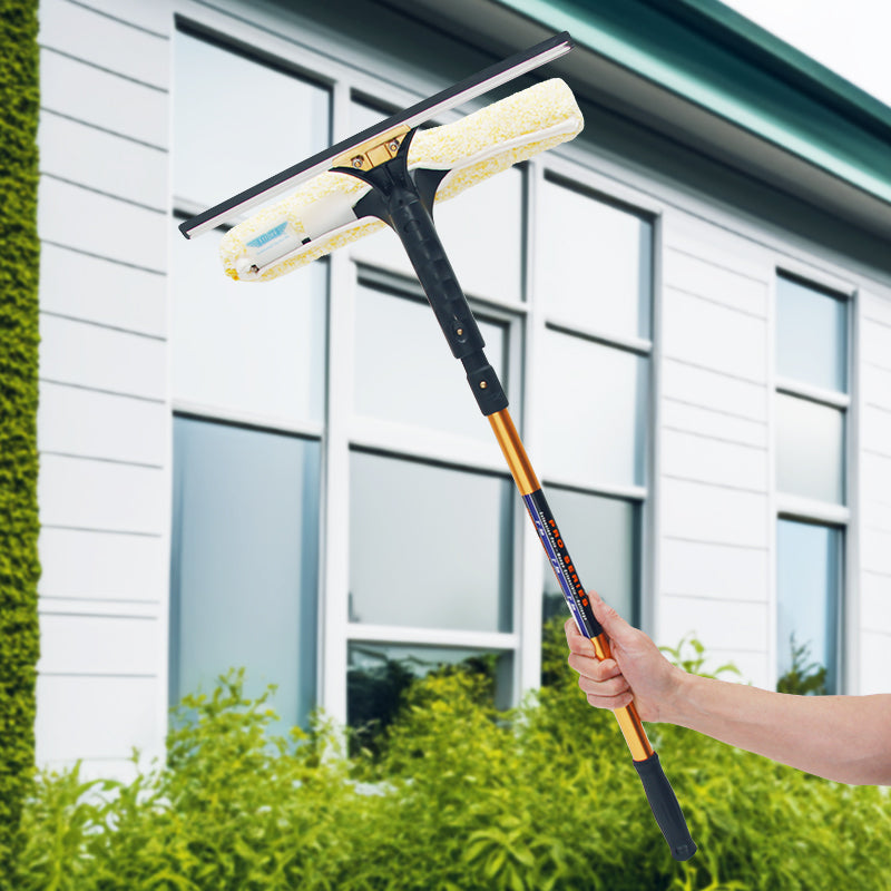 Ettore Backflip and Pole - Professional Window Cleaning Tool for High-Rise Buildings, Glass Surfaces, and Hard-to-Reach Areas