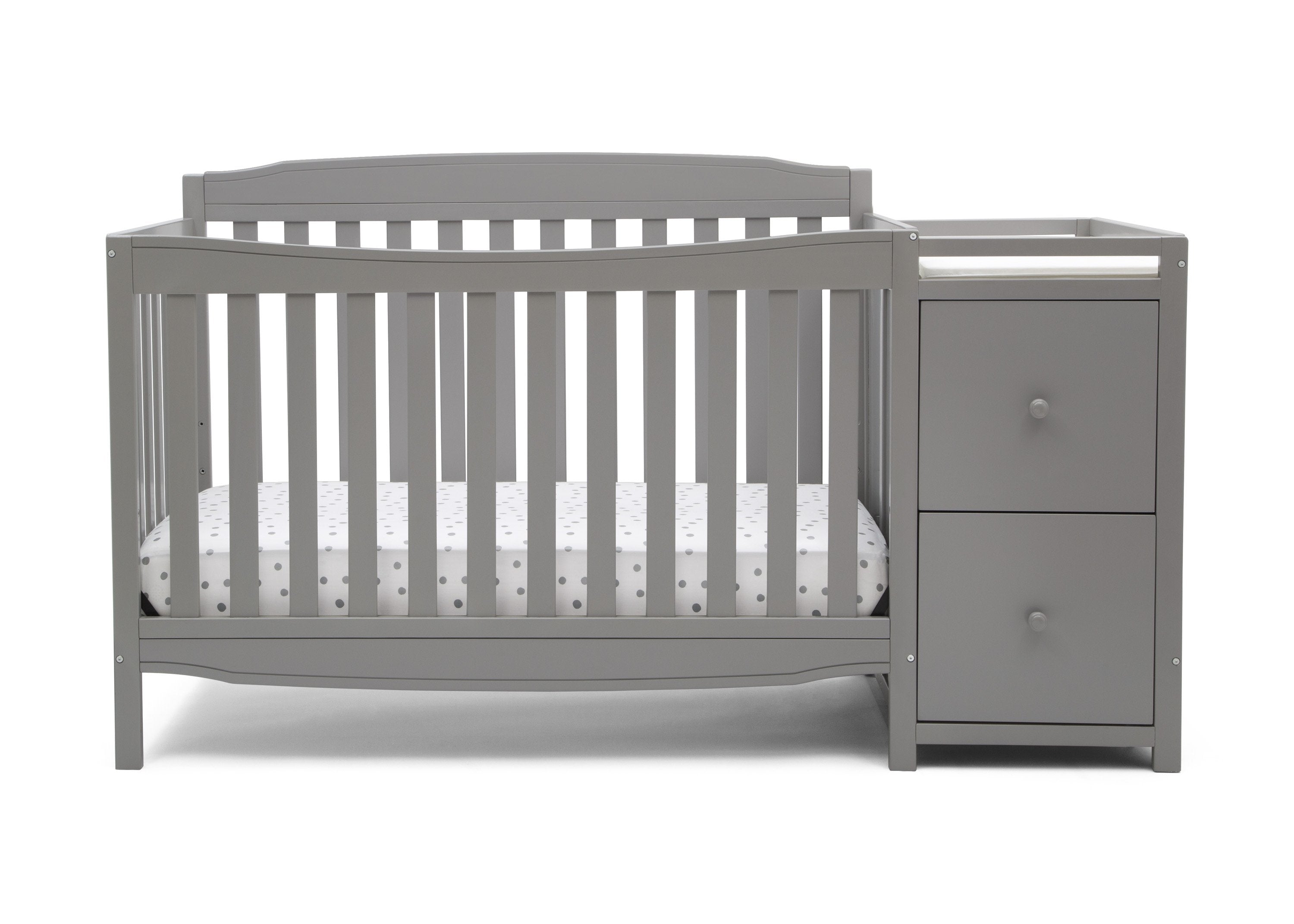 6-in-1 Convertible Mason Crib with Changer - Baby Nursery Essentials for Newborn to Toddler | Perfect for Small Spaces & Modern Nurseries