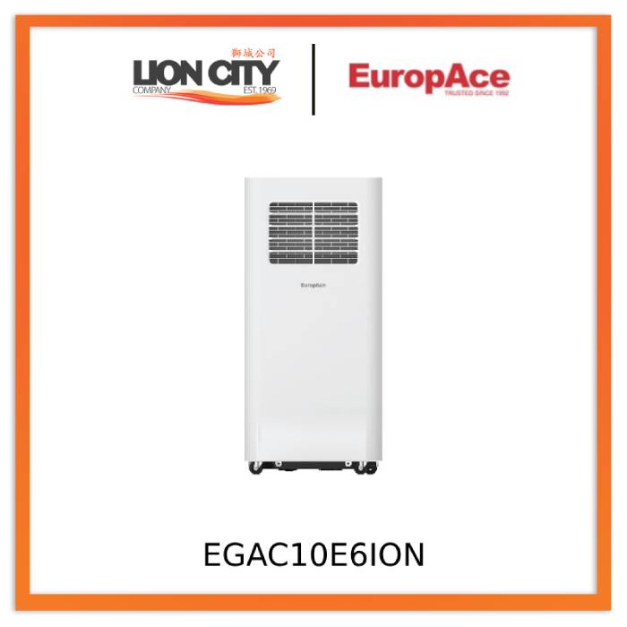 EuropAce EGAC10E6ION 250 Sqft Portable Air Conditioner with WiFi - 4-in-1 Cooling, Dehumidifier, Fan & Air Purifier for Home, Office & Bedroom Use