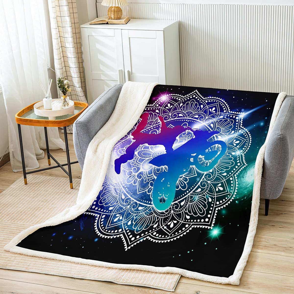 Erosebridal Boys Motorcycle Sherpa Blanket 50