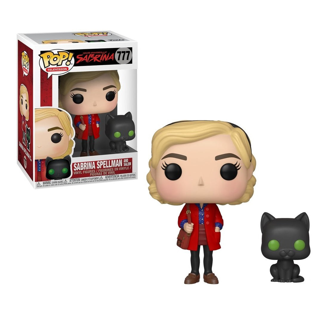 Funko Pop! Chilling Adventures of Sabrina: Sabrina Spellman with Salem Cat Collectible Vinyl Figure #777 - Perfect for Horror Fans, TV Show Merchandise Collectors and Pop Culture Decor