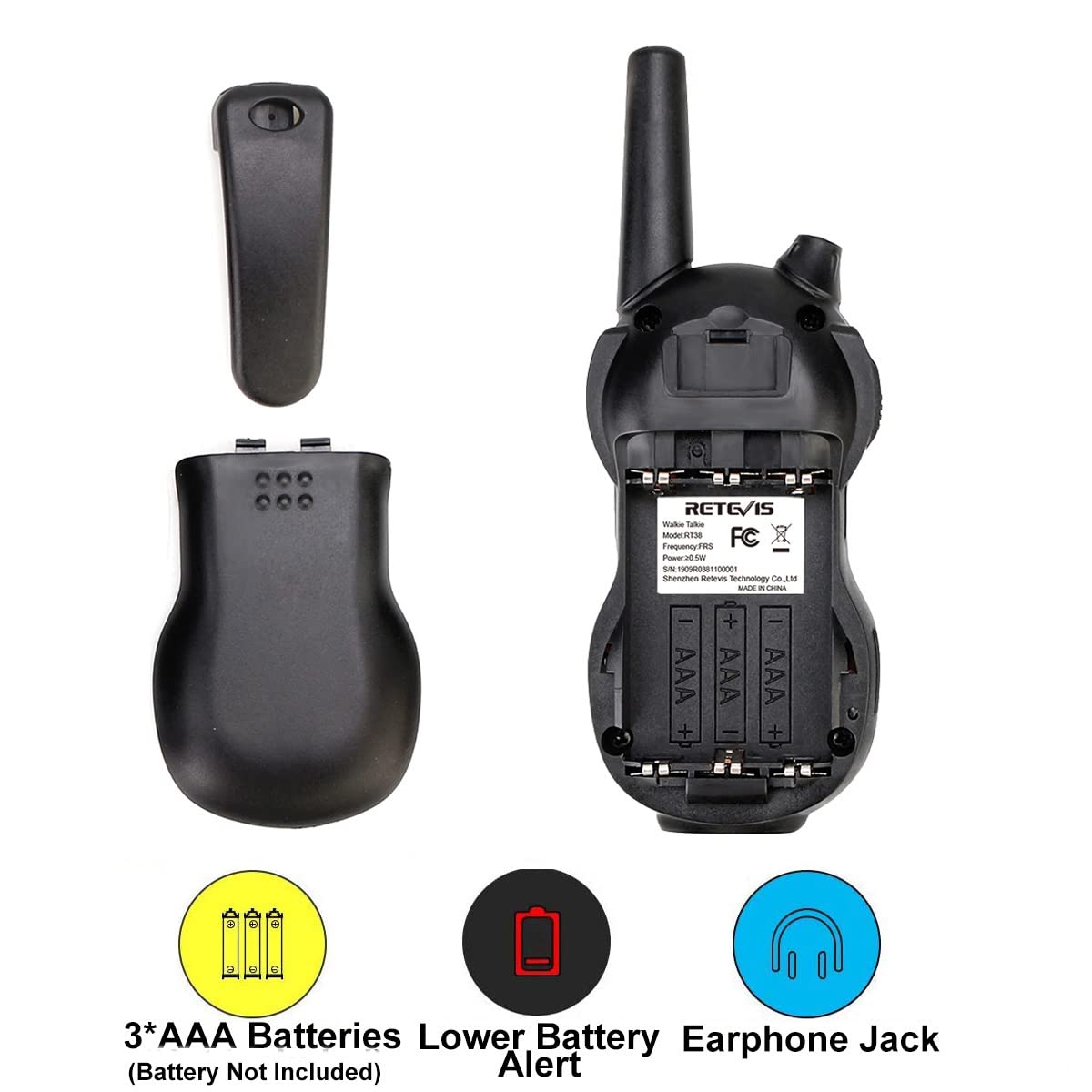 Retevis RT38 Long Range Walkie Talkies for Adults - 2 Way Radios with USB Port & Flashlight, Portable Handheld Communication Device for Outdoor Camping, Hiking, Emergency (Red Pair)