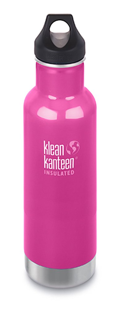 Klean Kanteen Classic Vacuum Insulated Water Bottle for Adults with Loop Cap - 18oz, Wild Orchid Purple - Stainless Steel, BPA-Free, Keeps Drinks Hot/Cold for Hours - Perfect for Hiking, Gym & Office Use