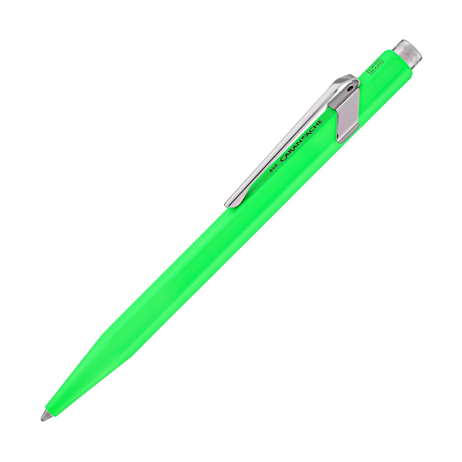 Premium Caran d'Ache 849 Metal Ballpoint Pen - Fluorescent Yellow & Green for Office, School & Gift Giving - Luxury Writing Instrument for Professionals & Students