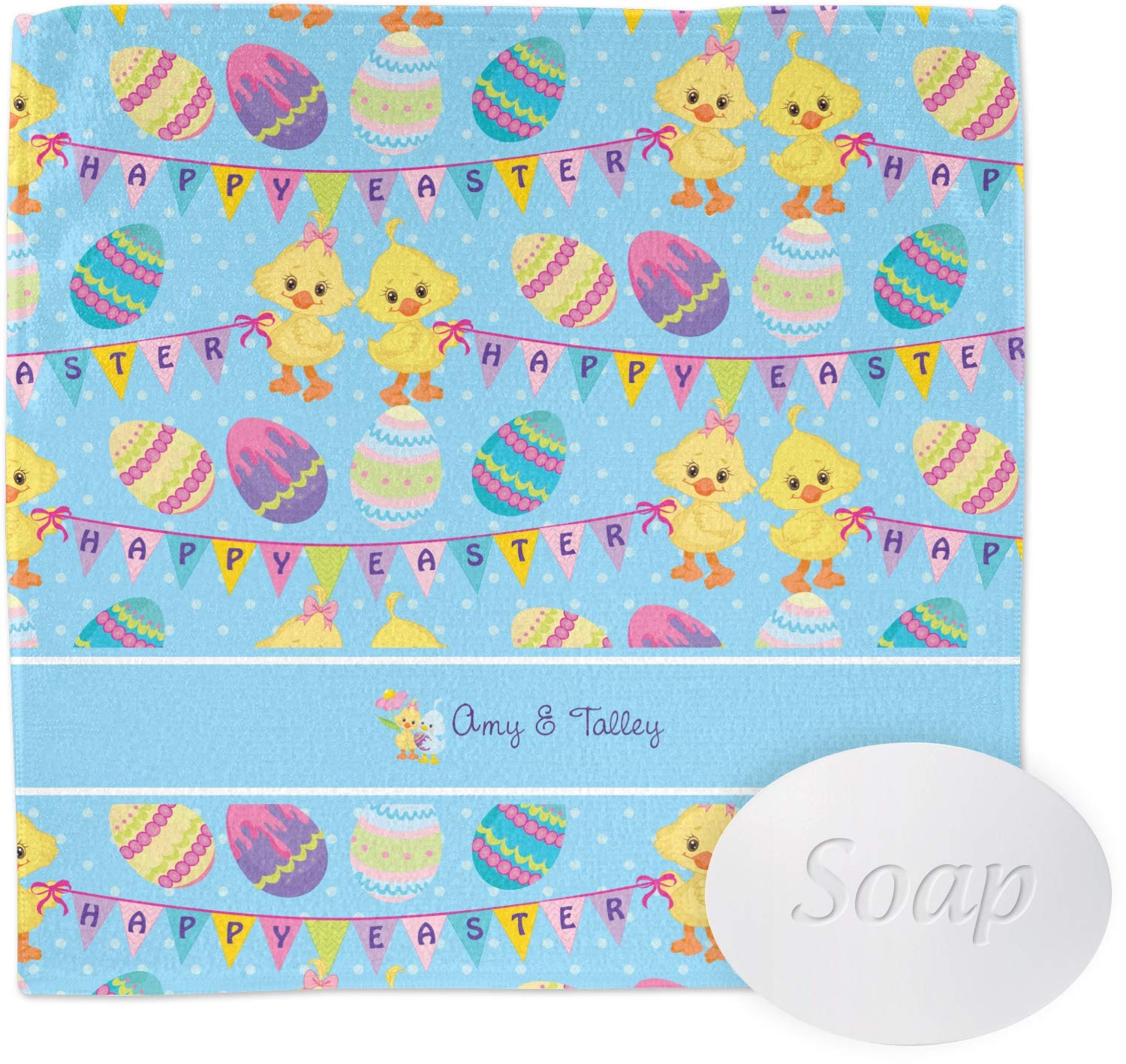 Personalized Happy Easter Washcloth - Custom Name & Design - Soft & Absorbent Cotton Towel for Easter Gifts, Baby Showers & Holiday Decor