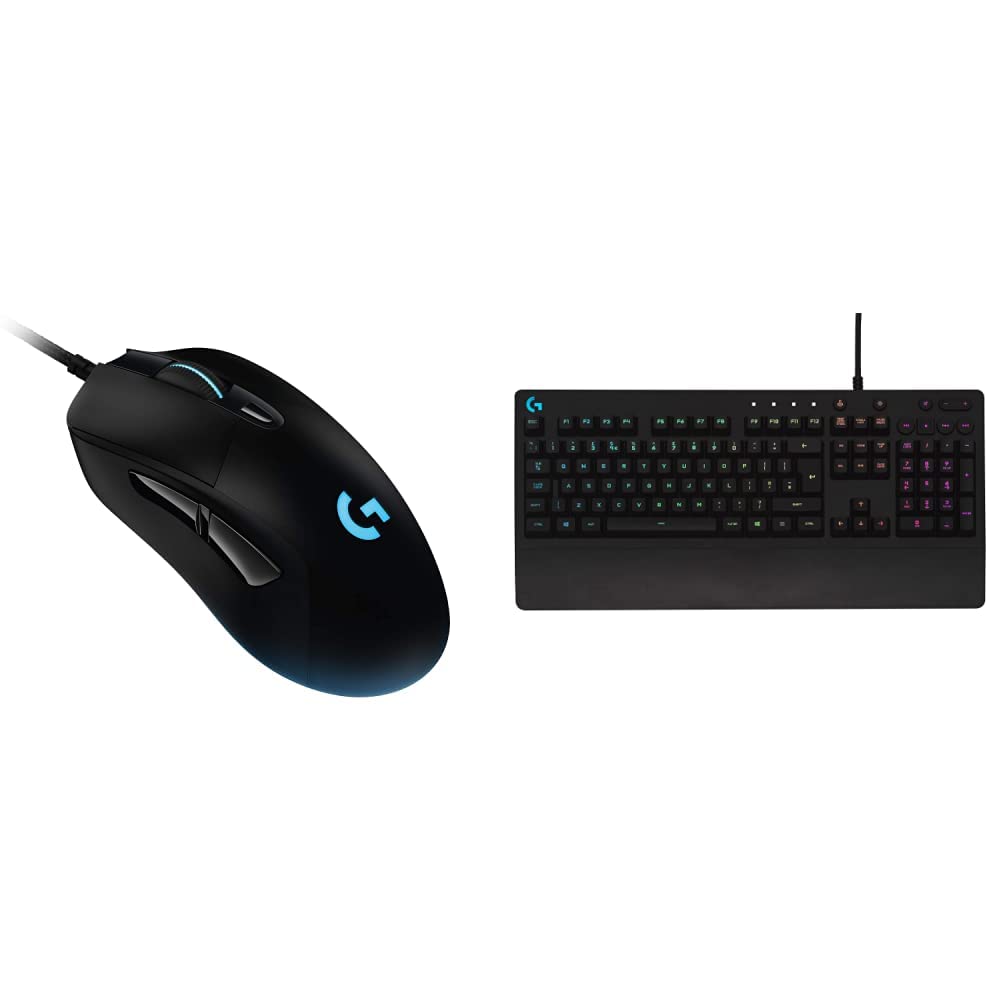 Logitech G403 HERO Wired Gaming Mouse & G213 Prodigy Gaming Keyboard Combo - 25,600 DPI HERO Sensor, RGB Backlit, 6 Programmable Buttons, Adjustable Weights - Perfect for PC & Mac Gaming, Streaming & Office Work