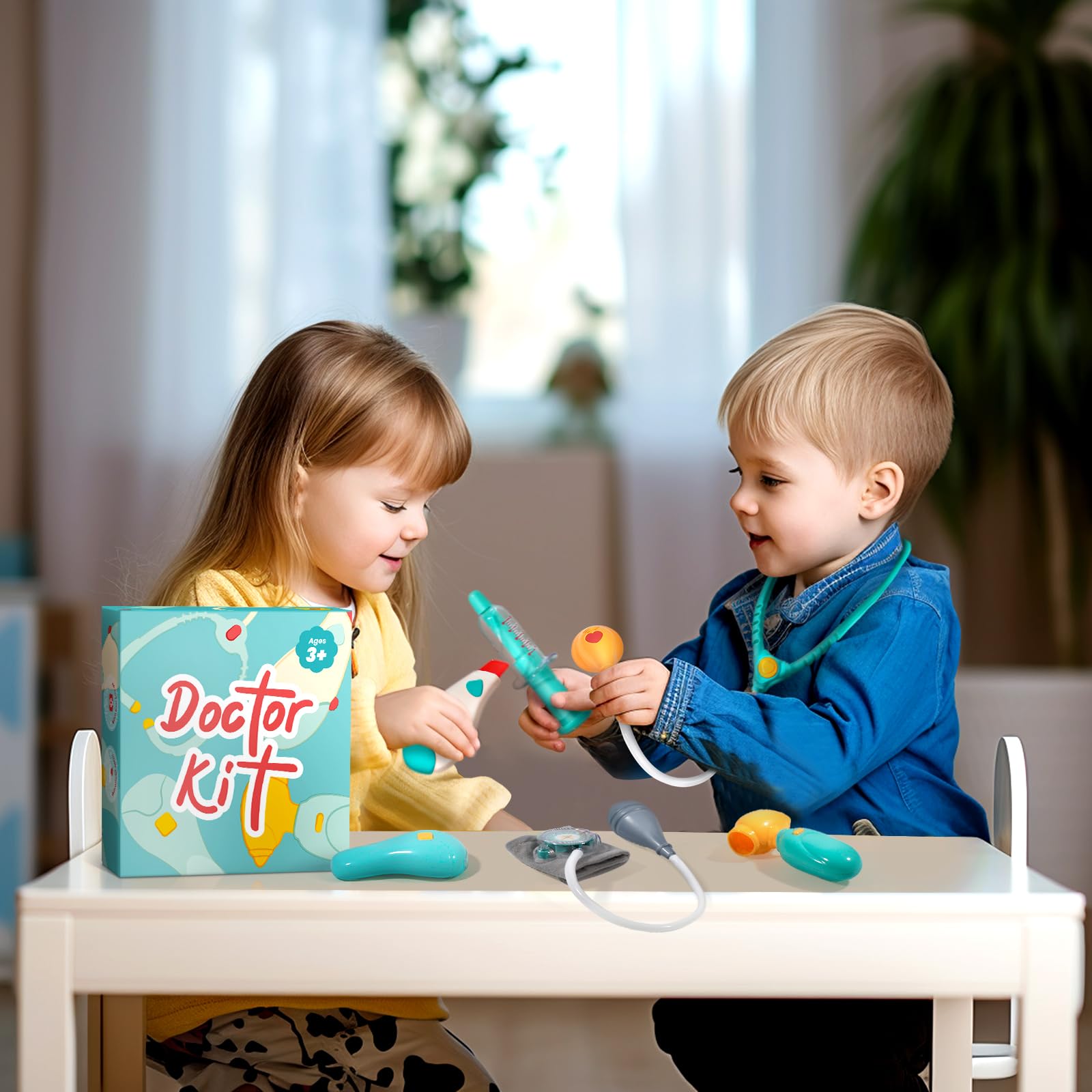 **Best Doctor Kit for Toddlers 3-5 Years - Pretend Play Medical Set with Stethoscope, Blood Pressure Cuff & Carrying Bag - Educational Dress Up Toys for Kids - Perfect for Preschool, Role Play & Birthday Gifts**