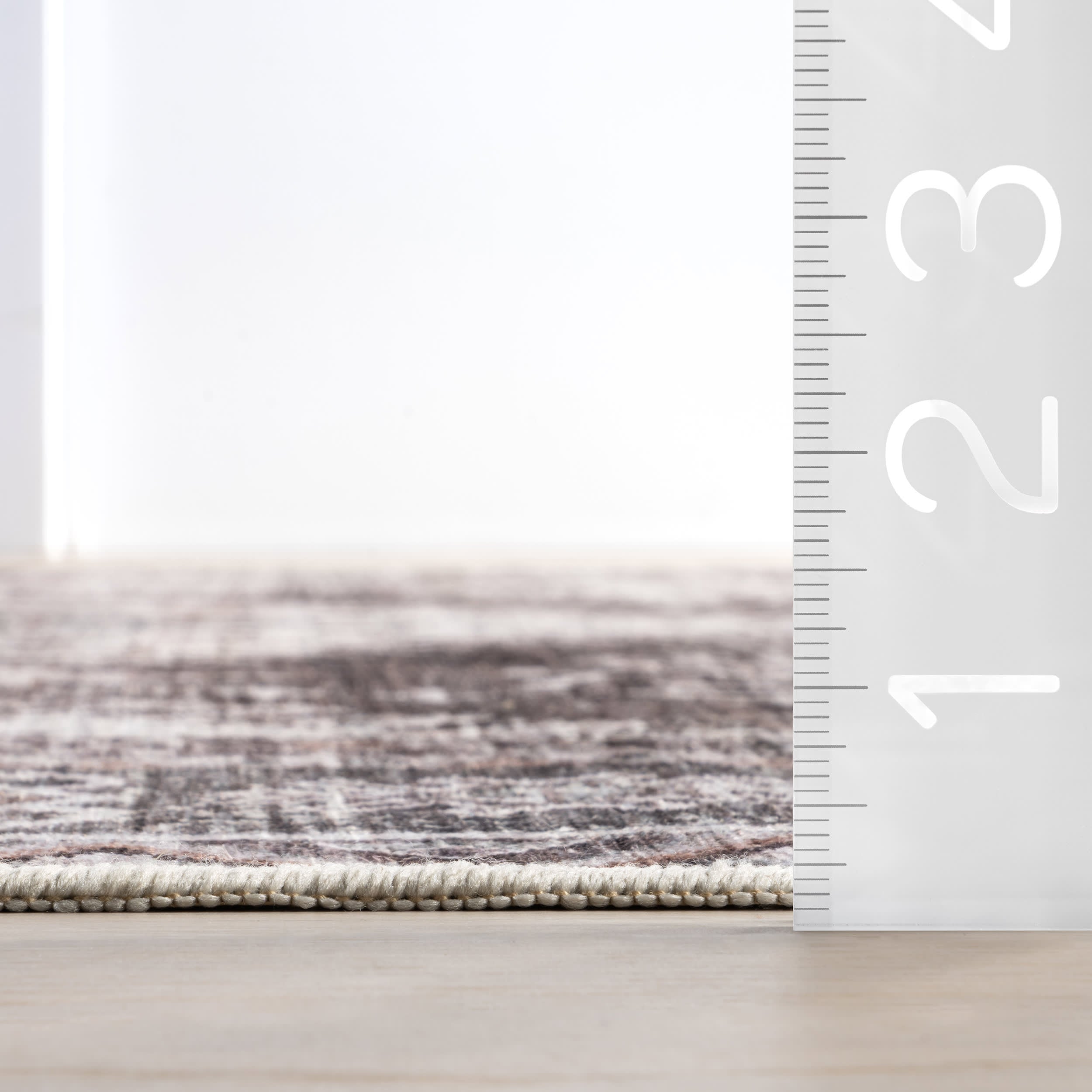 Antoinette Spill Proof Washable Rug - Charcoal Grey | Non-Slip Kitchen & Living Room Rug | Pet & Kid Friendly Indoor Mat