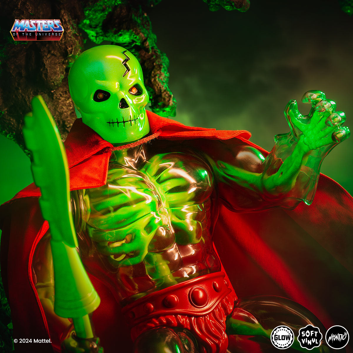 Masters of the Universe Scareglow Soft Vinyl Figure - Necromancer Variant Collectible Toy | Perfect for Display, Gift Giving & He-Man Fans Collection