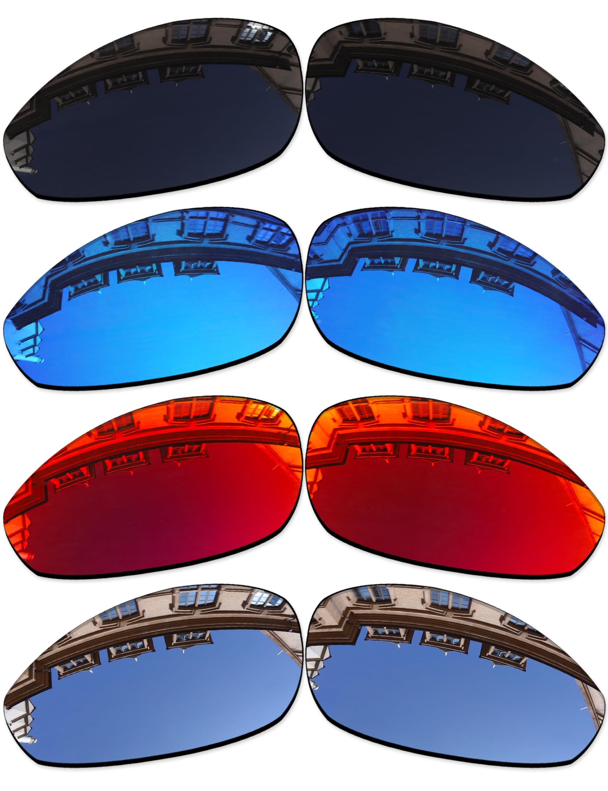Vonxyz Set of 4 Replacement Lenses for Oakley Monster Dog Sunglasses - UV Protection, Polarized Options - Perfect for Running, Cycling & Outdoor Sports