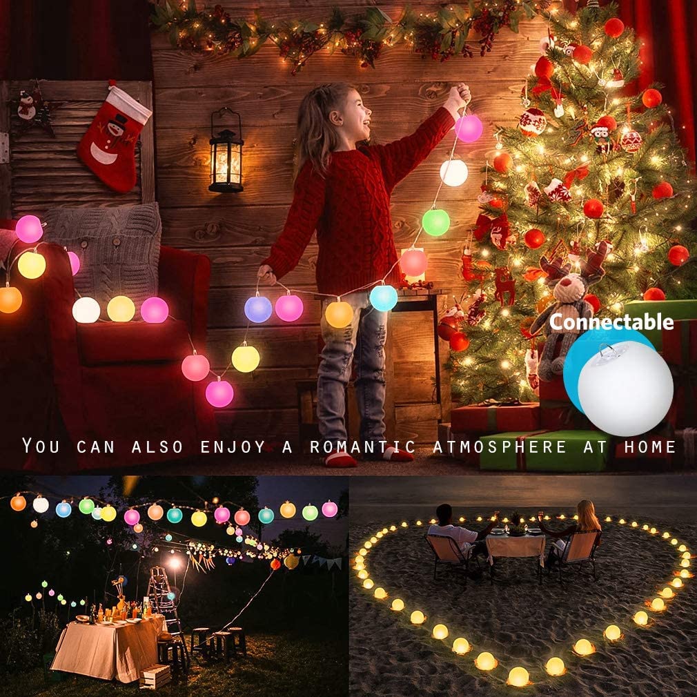 3 Inch LED Floating Pool Lights - IP68 Waterproof Glow Balls for Swimming Pools, Hot Tubs, Ponds & Night Decor (6 Pack) | Perfect for Pool Parties, Garden Lighting & Backyard Decorations