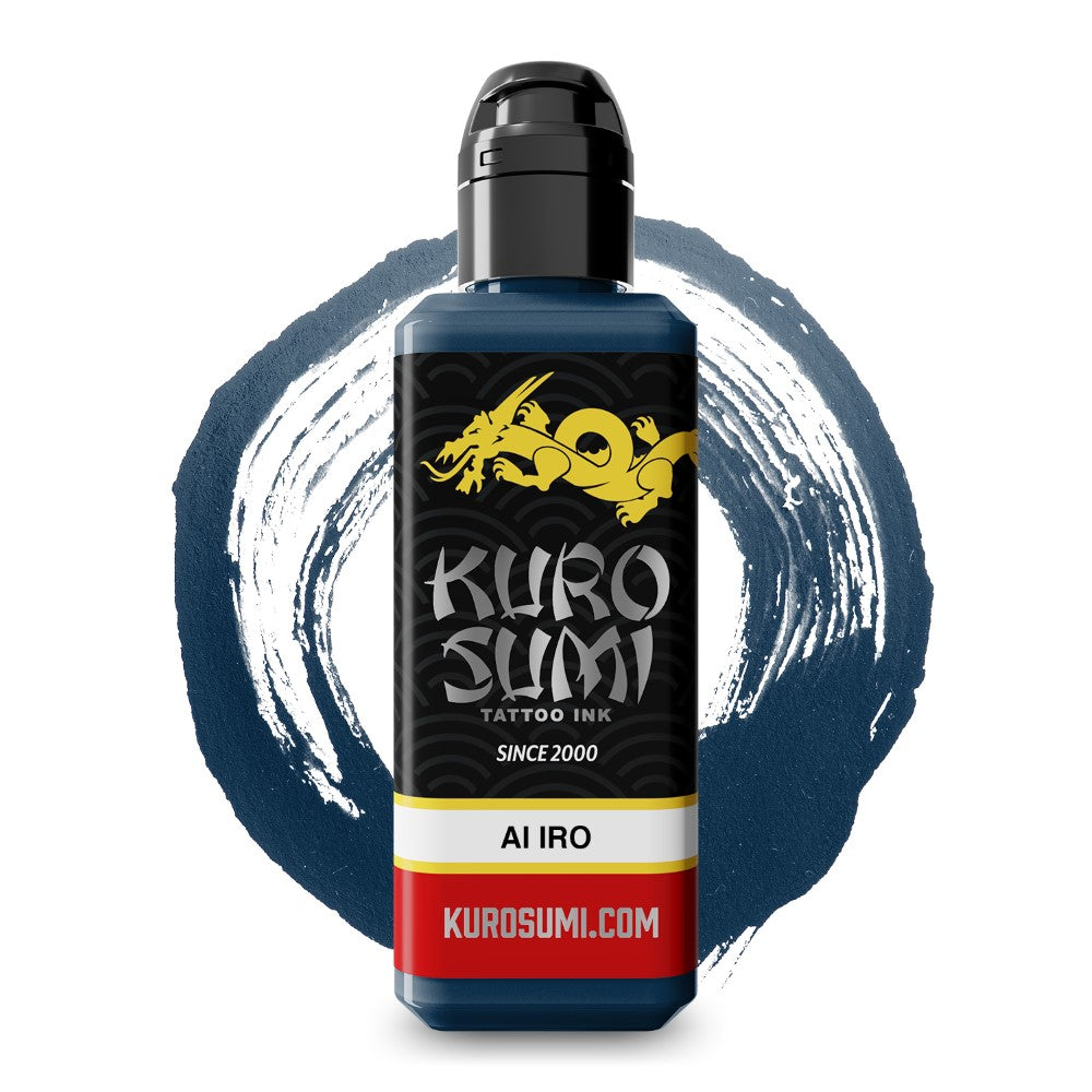 Kuro Sumi Ai Iro Tattoo Ink - Premium Black & Blue Tattoo Ink for Professional Artists - Perfect for Sleeves, Portraits & Detailed Tattoo Work