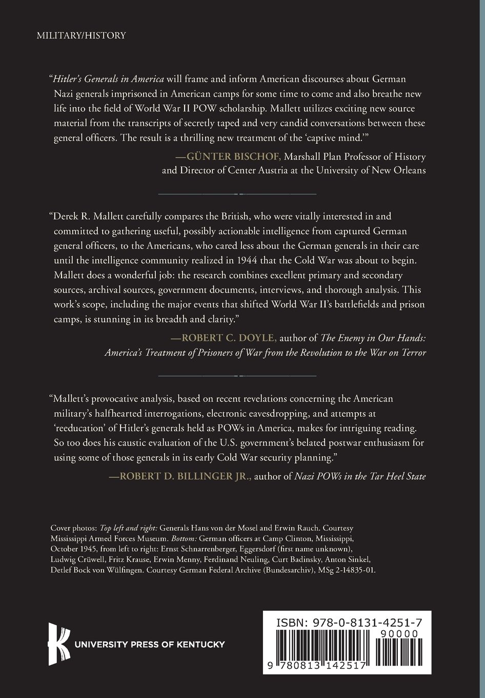 Hitler's Generals in America: Nazi POWs & Allied Military Intelligence - WWII History Book for Research & Education
