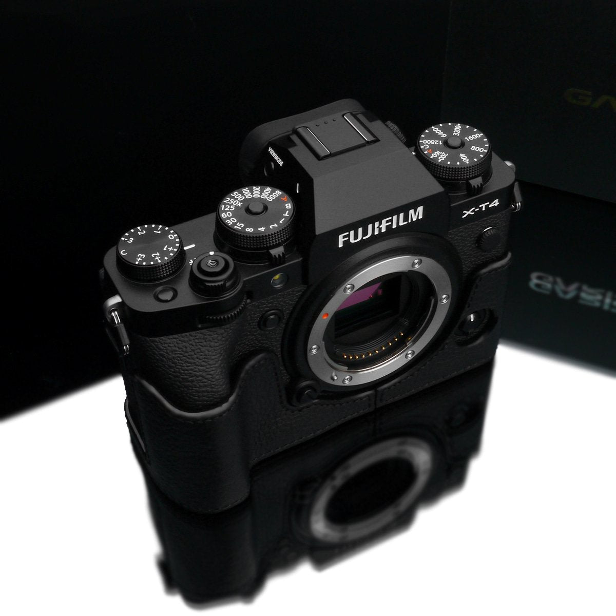 Gariz XS CHXT4BK Black Leather Camera Half Case for Fujifilm X-T4 - Premium Protection for Travel & Street Photography