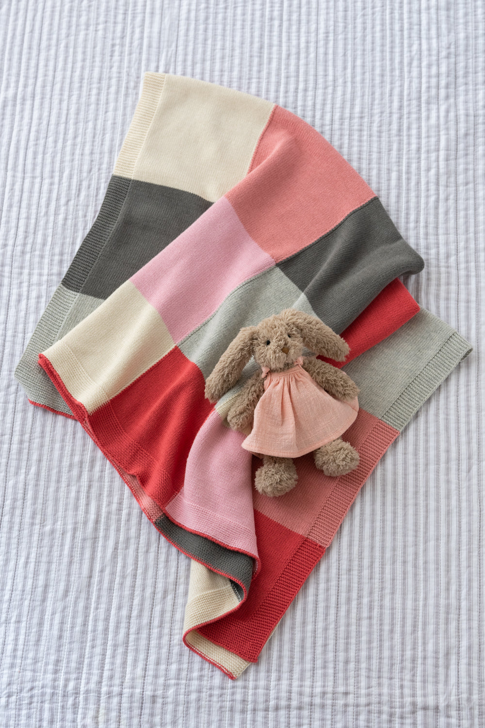 Personalized Baby Blanket - Soft Patchwork Pink Blanket for Newborns & Infants | Perfect for Nursery, Stroller, and Photo Shoots