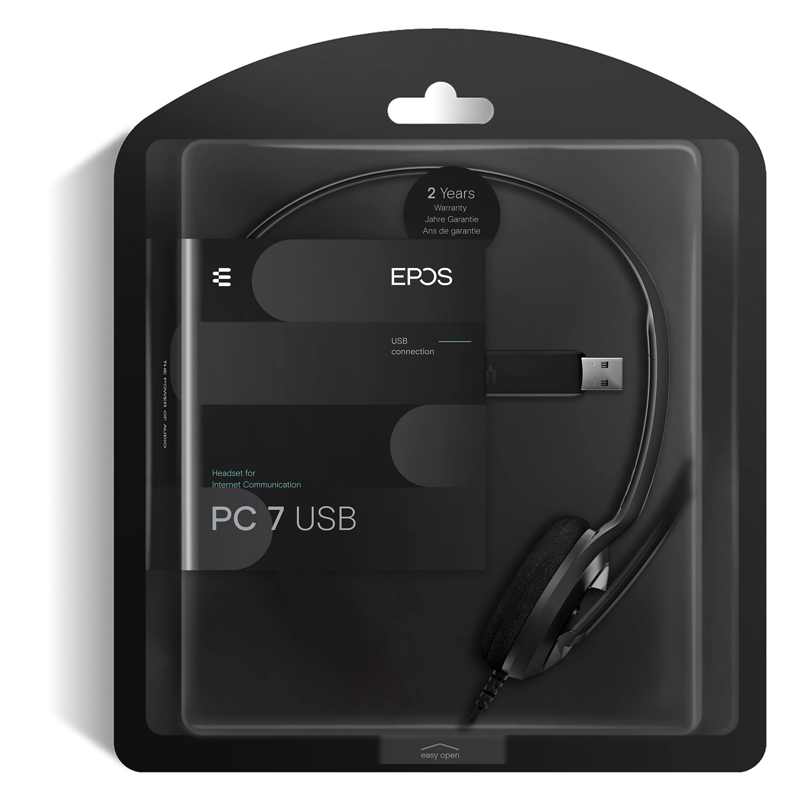 Sennheiser PC 7 USB Mono Headset for PC & Mac - Professional Noise-Canceling Microphone, Lightweight Design, Plug & Play (Black) - Ideal for Home Office, Online Meetings, Gaming & Call Centers