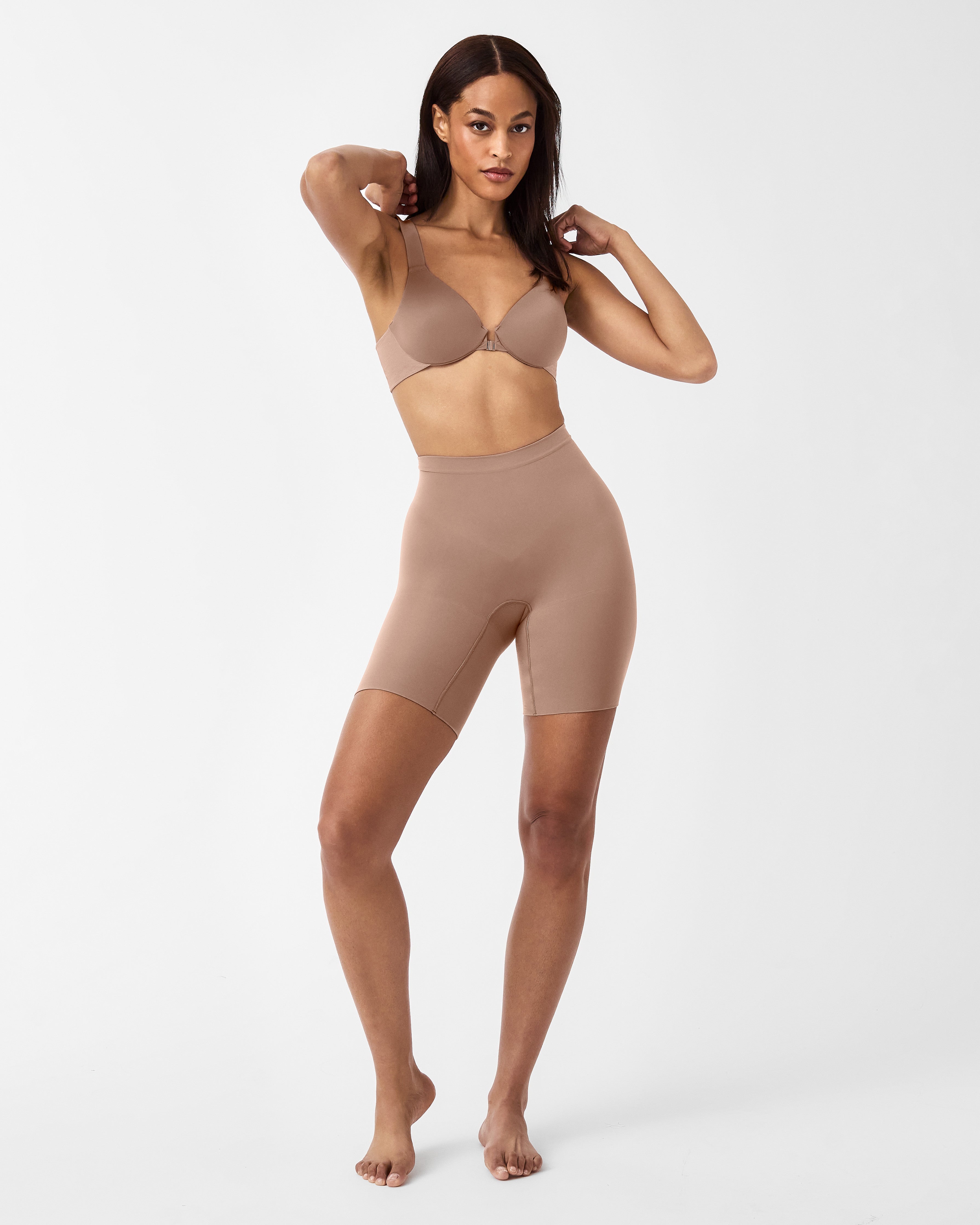 SPANX Sculpt™ Seamless Power Mid Thigh Shorts - High Waist Shaping Shorts for Women - Slimming & Comfortable Shapewear - Perfect for Workout, Yoga, and Everyday Wear
