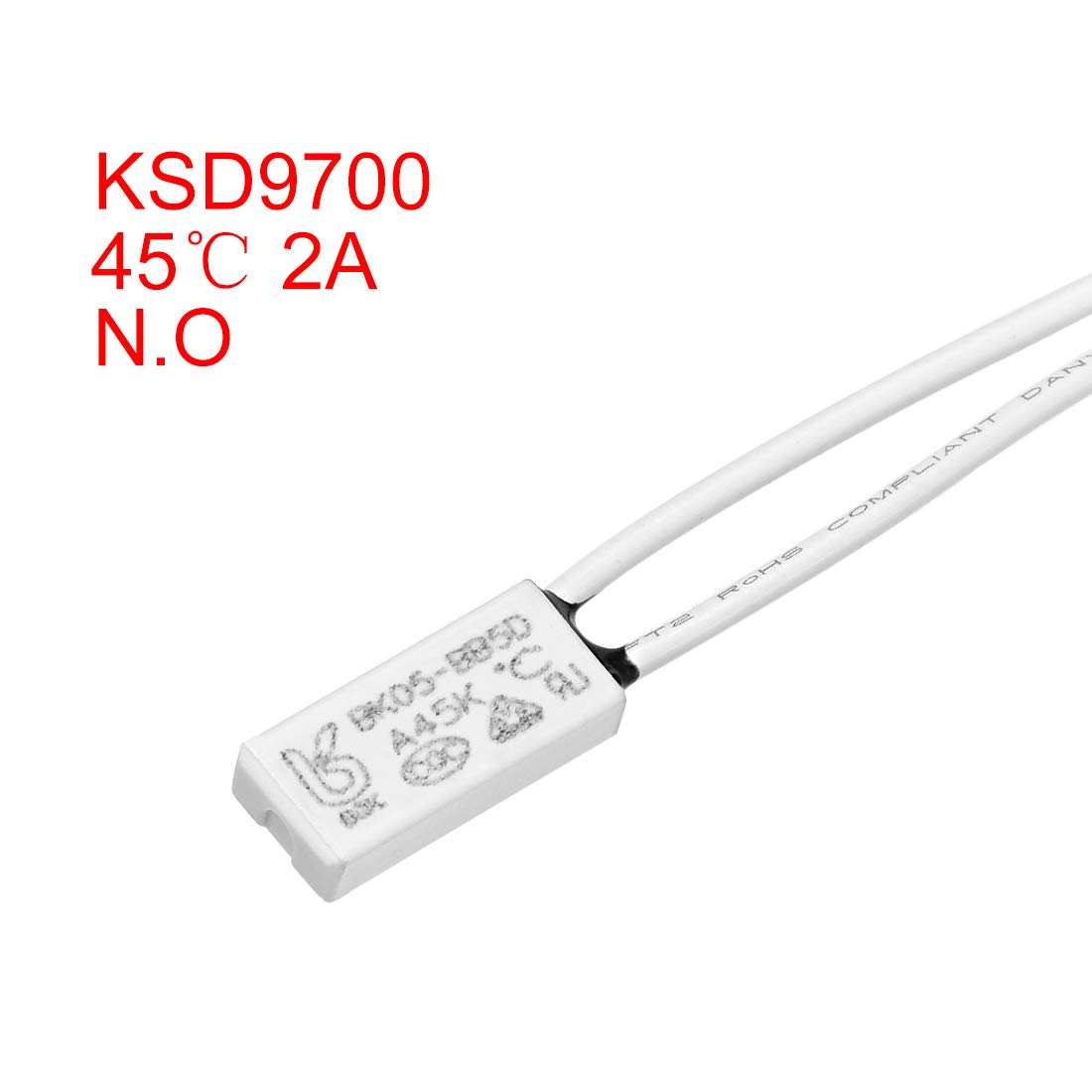 uxcell Normally Open Temperature Switch 45℃ N.O 2A Thermal Thermostat Control Switch (2-Pack) - Perfect for HVAC Systems, Home Appliances & Industrial Equipment Temperature Regulation