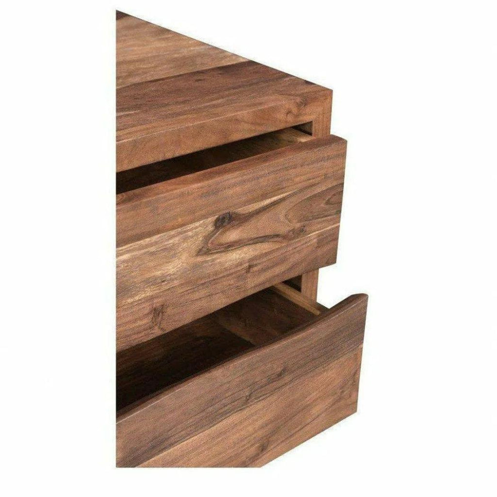 72 Inch Dresser Smoked Brown Industrial - Modern Rustic Wooden Chest of Drawers for Bedroom Storage & Organization