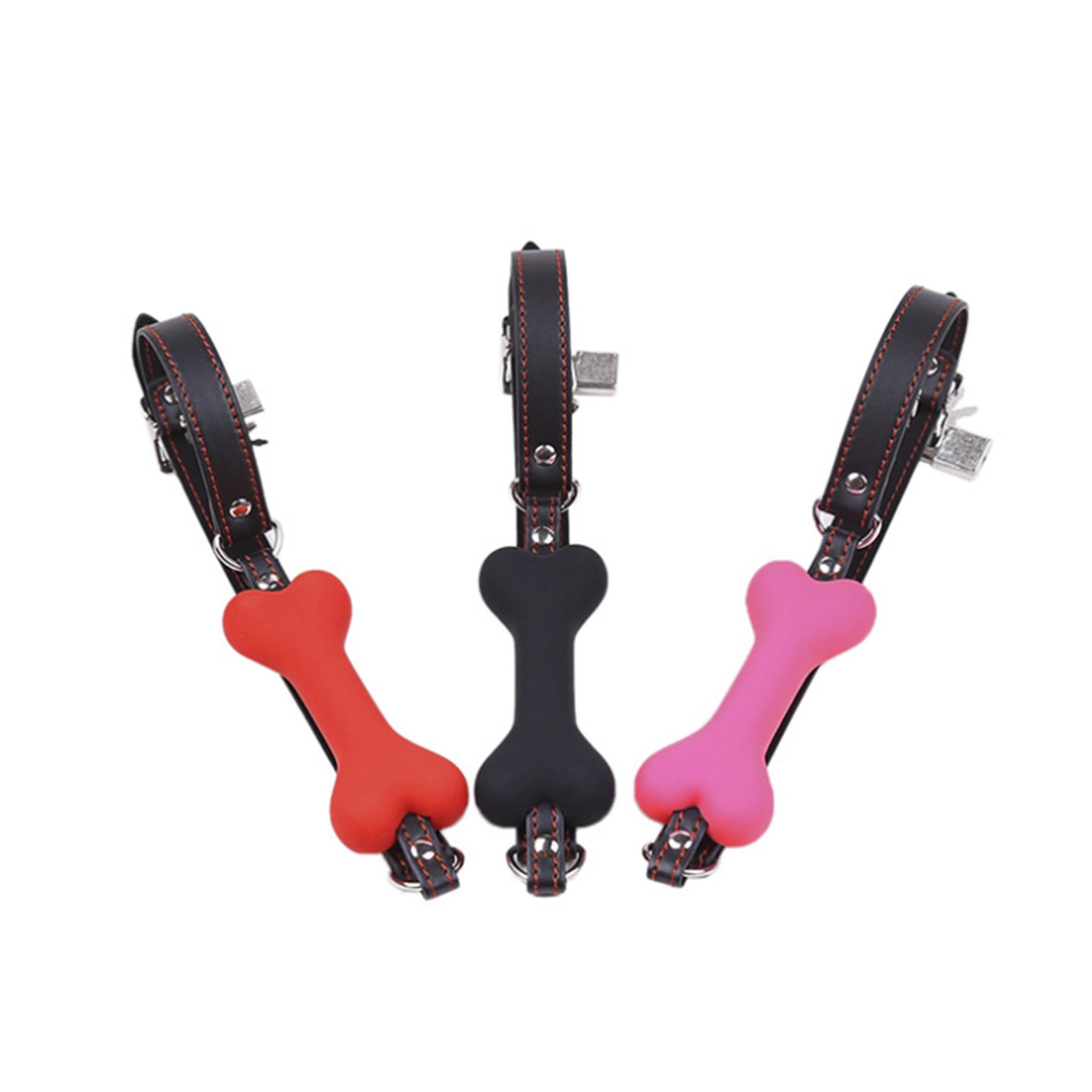 Silicone Dog Bone Gag for Adults - Pink BDSM Ball Gag with Adjustable Straps for Bondage & Restraint - Perfect for Role Play, BDSM, and Adult Playtime