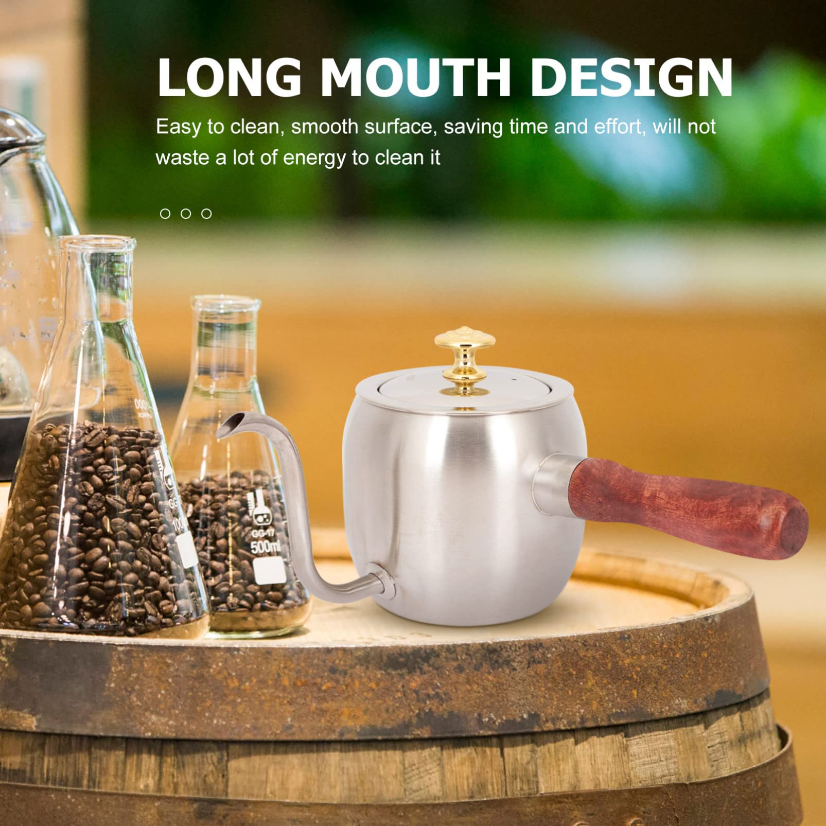 Premium Stainless Steel Gooseneck Kettle for Espresso, Drip Coffee & Turkish Coffee - Perfect for Home, Office & Specialty Brewing