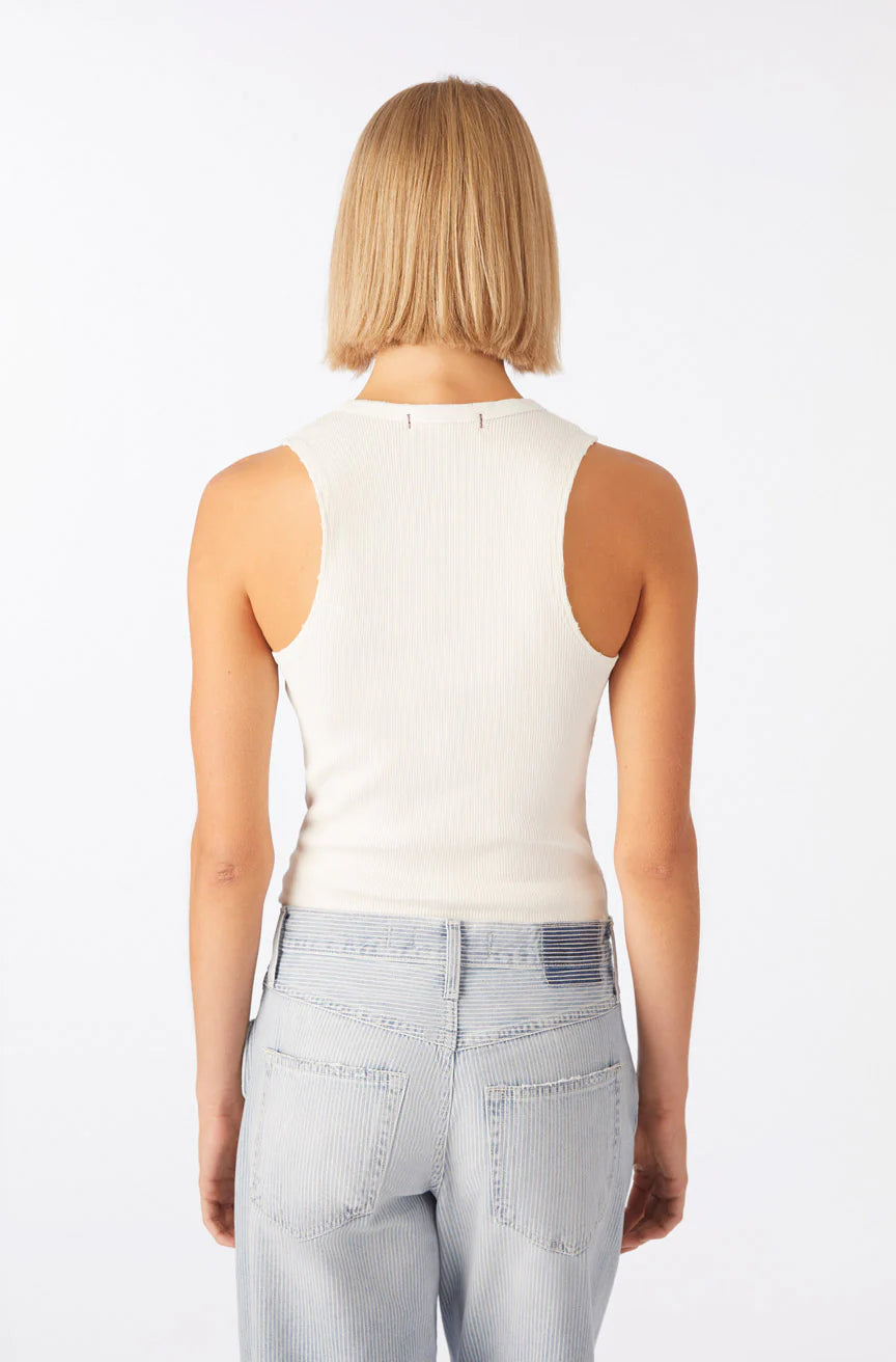 Frances Tank Top - Soft Eggshell Color Women's Casual Shirt for Summer Outfits & Layering
