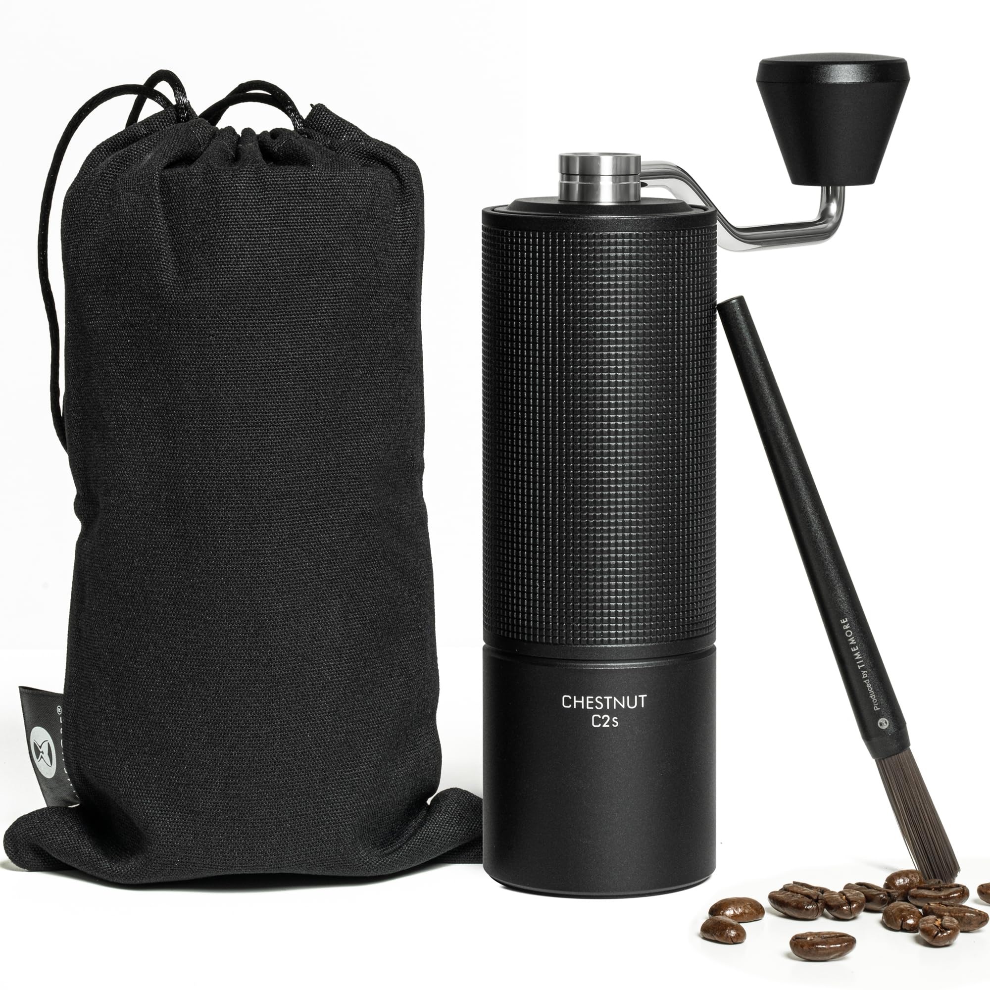 TIMEMORE Chestnut C2S Manual Coffee Grinder - Adjustable Stainless Steel Conical Burr, 20g Capacity for Espresso, French Press, Pour Over & Cold Brew - Perfect for Home, Office & Travel Coffee Brewing