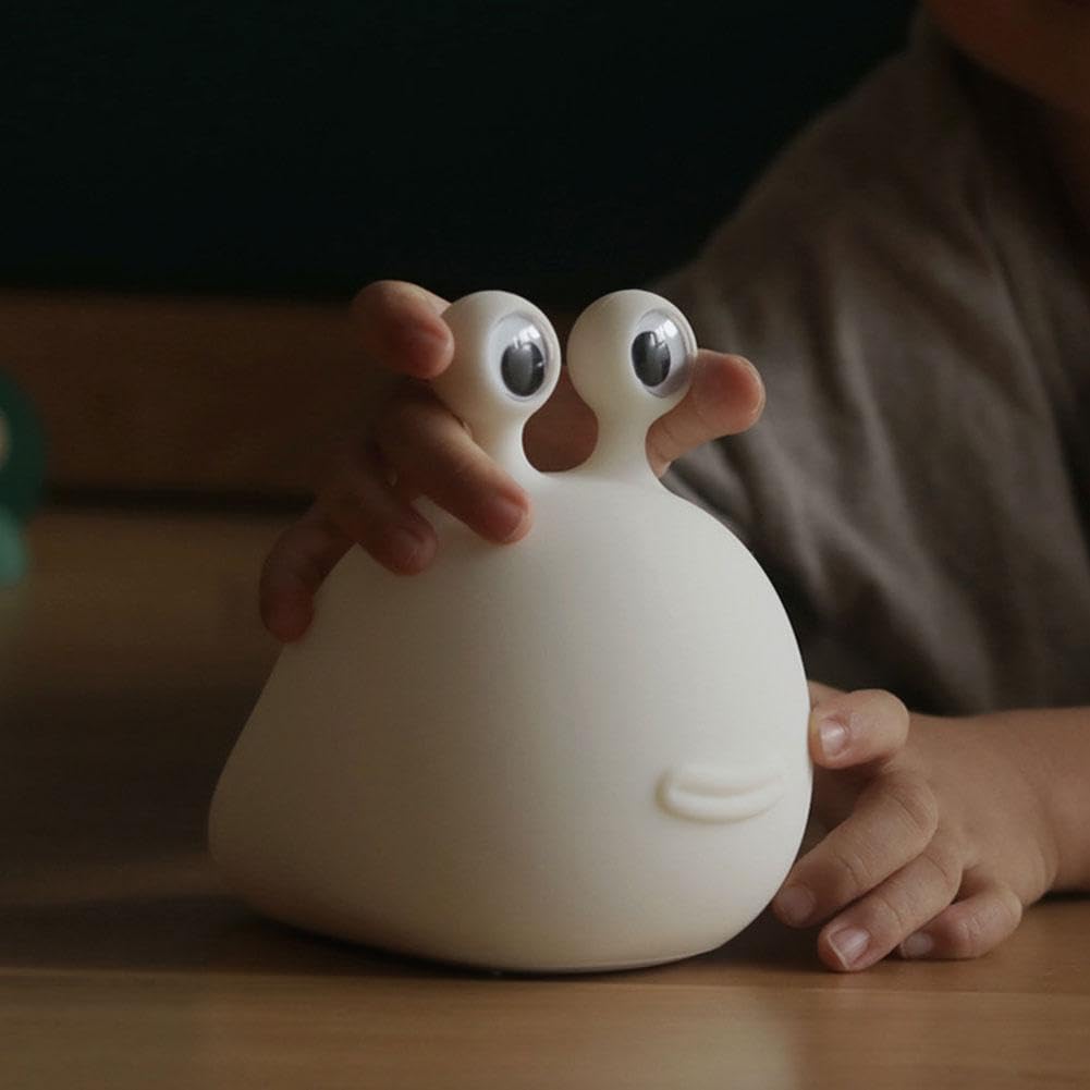 Cute USB Rechargeable Slug Bug Night Light with Timer - Cartoon Eye Protection LED Lamp for Nursery, Dorm Room & Breastfeeding | Portable Animal-Themed Decor for Kids Bedroom and Cozy Spaces