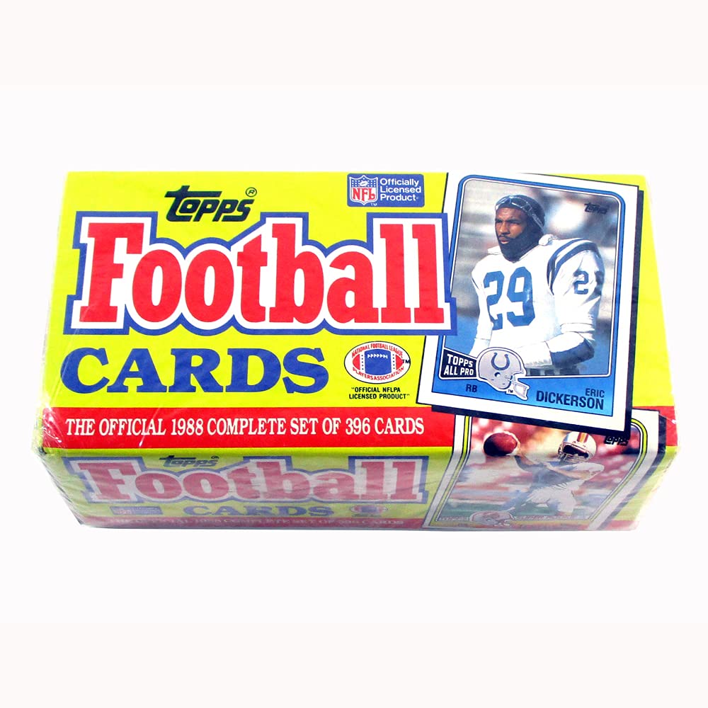1988 Topps Football Factory Complete Set - 396 Trading Cards Featuring Bo Jackson Rookie Card, John Elway & Dan Marino - Perfect for Collectors, Sports Fans & Gift Giving