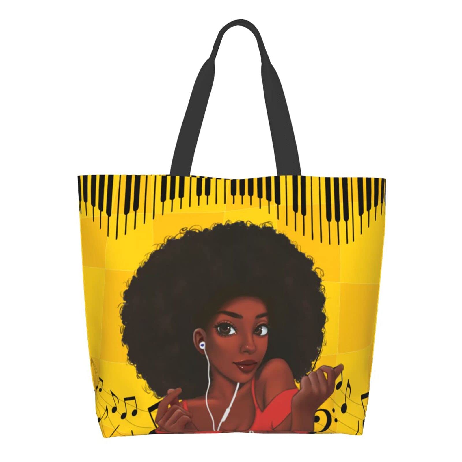 Stylish EZYES Large Beach Tote Bag for Women - African American Fashion Shoulder Handbag, Spacious Casual Purse for Travel, Shopping & Summer Outings