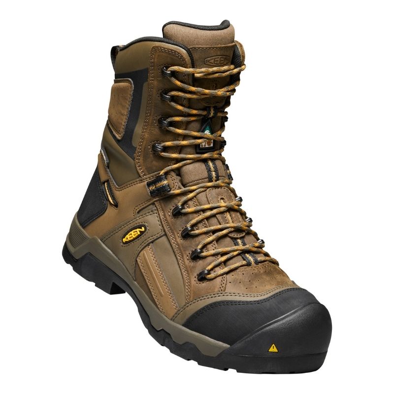 Keen Davenport 1017799 Men's 8 Waterproof Composite Toe Work Boots - Durable Safety Shoes for Construction, Hiking & Outdoor Work