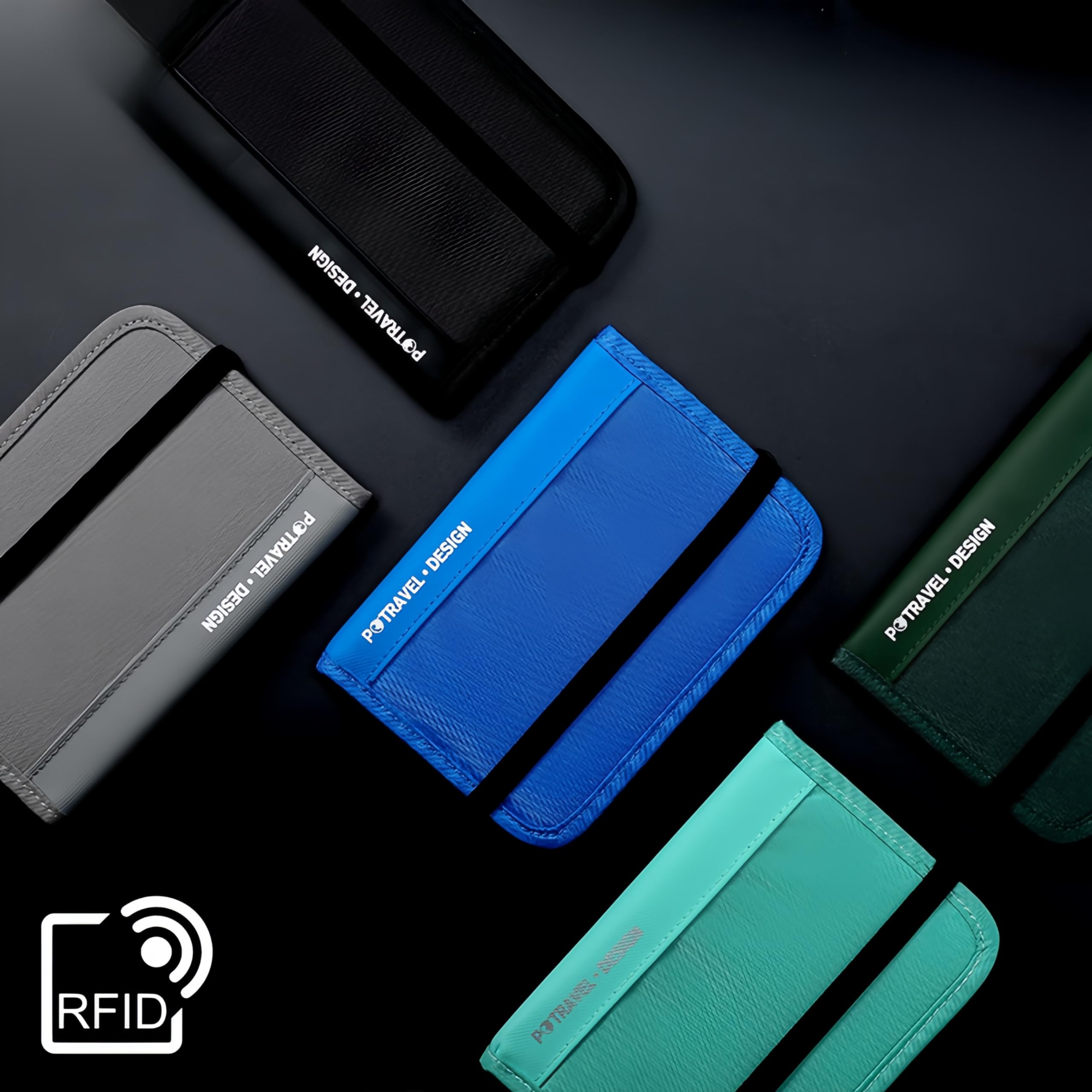 RFID Blocking Travel Neck Wallet - Slim Passport Holder for Men & Women | Waterproof Hidden Pouch for Cash, Credit Cards & Documents | Perfect for Airports, Sightseeing & International Trips (Green)