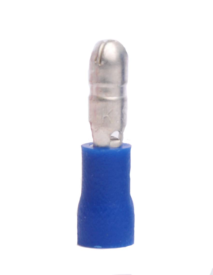 16-14 AWG Fully Vinyl Insulated .157 Bullet Male Quick Connect Terminals - 1000pcs Bulk Pack for Automotive, Marine & Electrical Wiring Applications