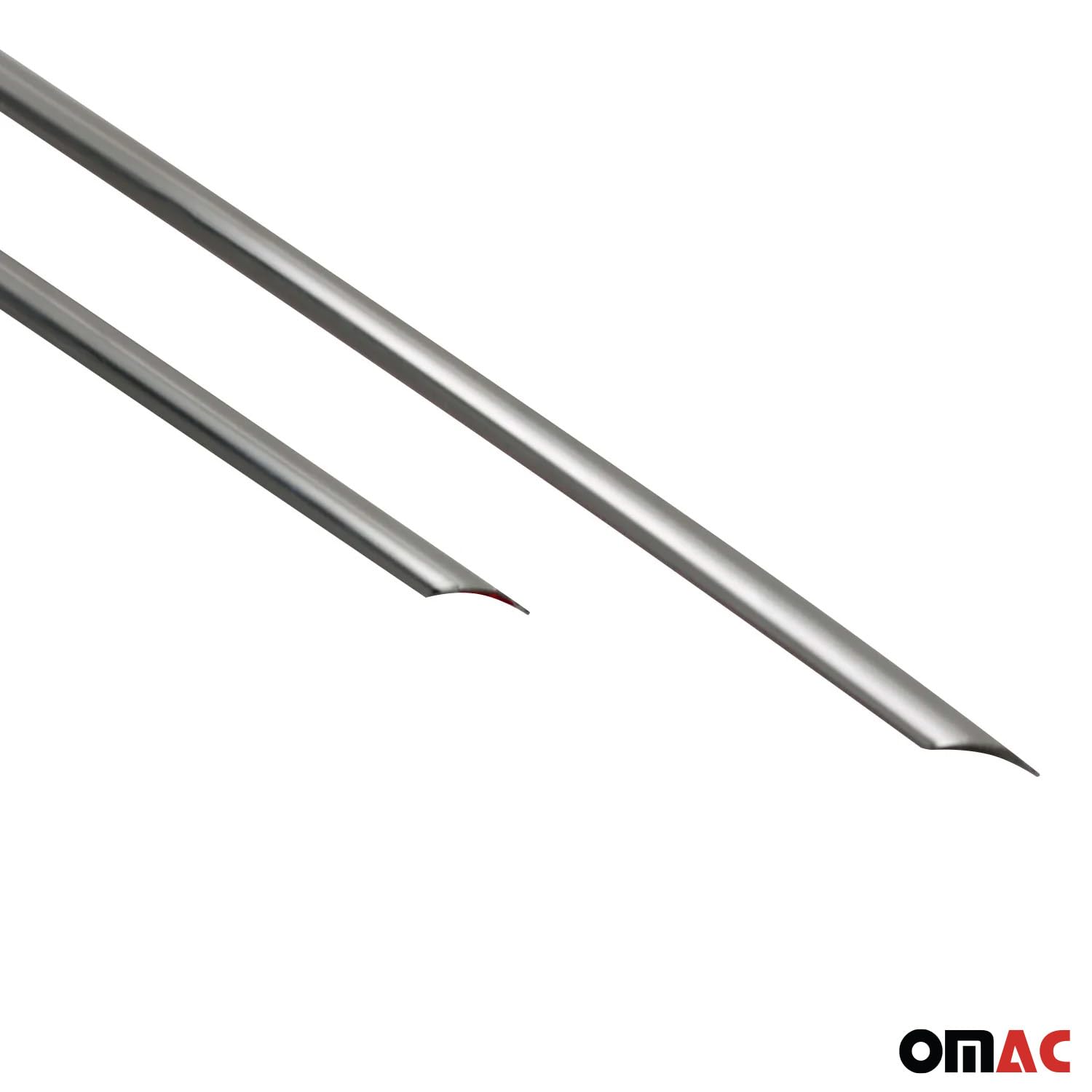 OMAC Nissan Rogue Sport Front Bumper Trim 2017-2020 - Steel Silver 2 Pcs for Off-Road Protection