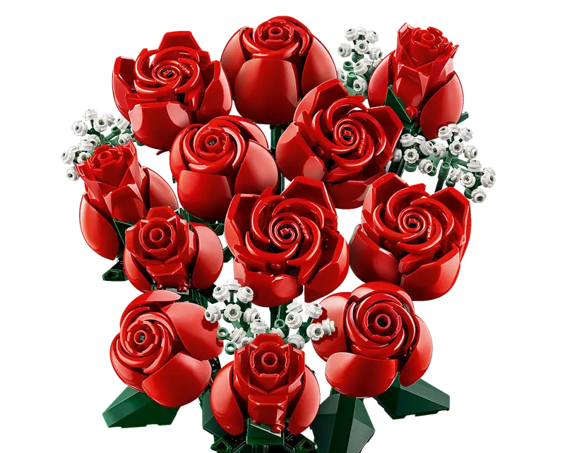 LEGO Botanical Collection Bouquet of Roses Building Kit - Artificial Flower Arrangement for Home Decor, Gift Idea & Creative Fun - Perfect for DIY Projects, Wedding Centerpieces & Office Decorations