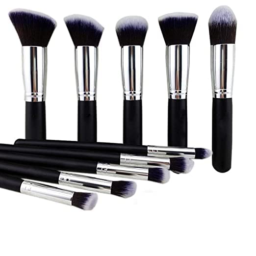 Professional 10-Piece Makeup Brush Set with 6-in-1 Beauty Blender & Sponge - Premium Foundation, Face Powder & Eyeshadow Brushes (16-Piece Kit) for Flawless Makeup Application - Perfect for Daily Use, Travel & Professional Makeup Artists