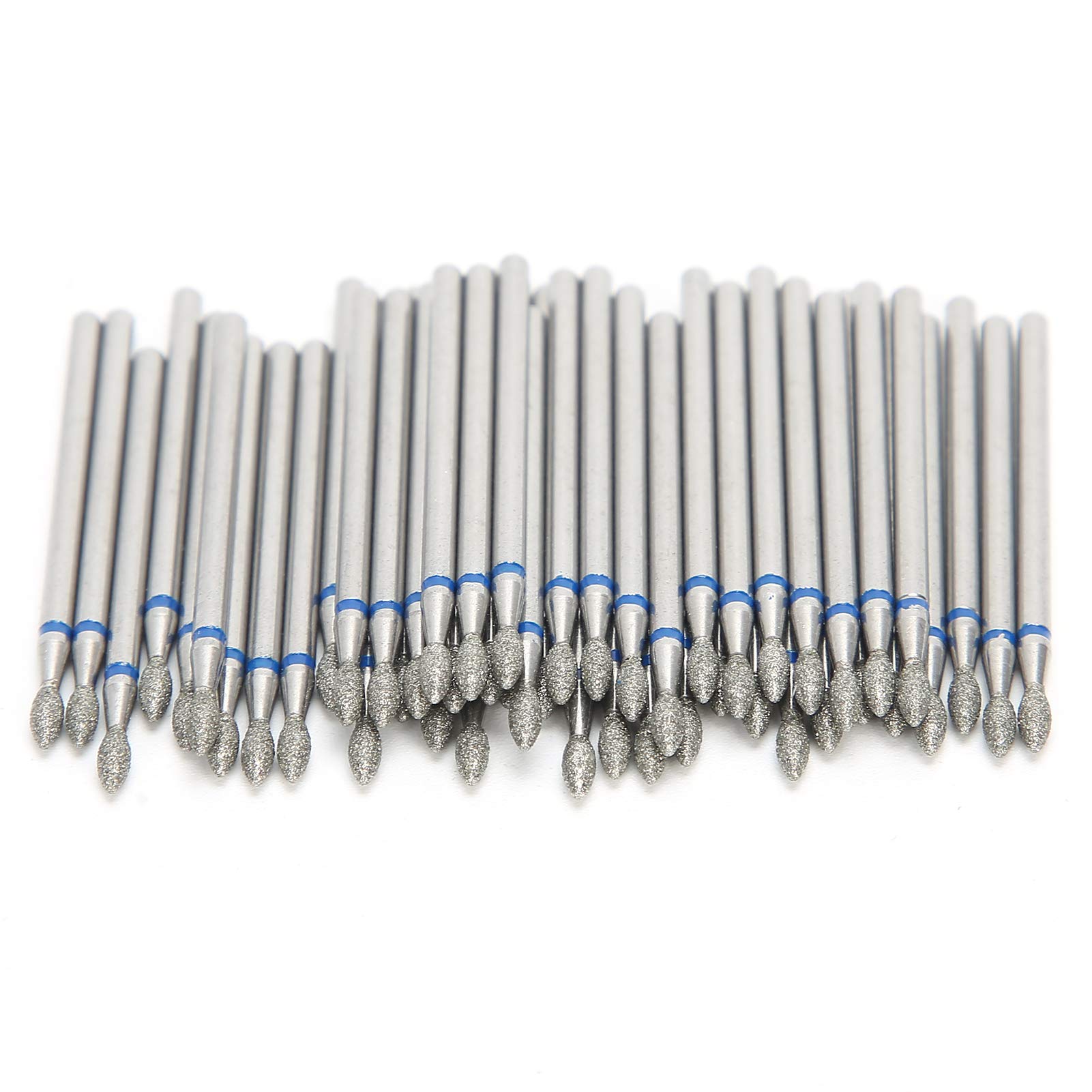 50pcs Tungsten Carbide Nail Drill Bits for Acrylic Nails - 2.3mm Professional Manicure Tool with Grinding & Polishing Heads - Perfect for Nail Salon, Home DIY & Nail Art Enthusiasts