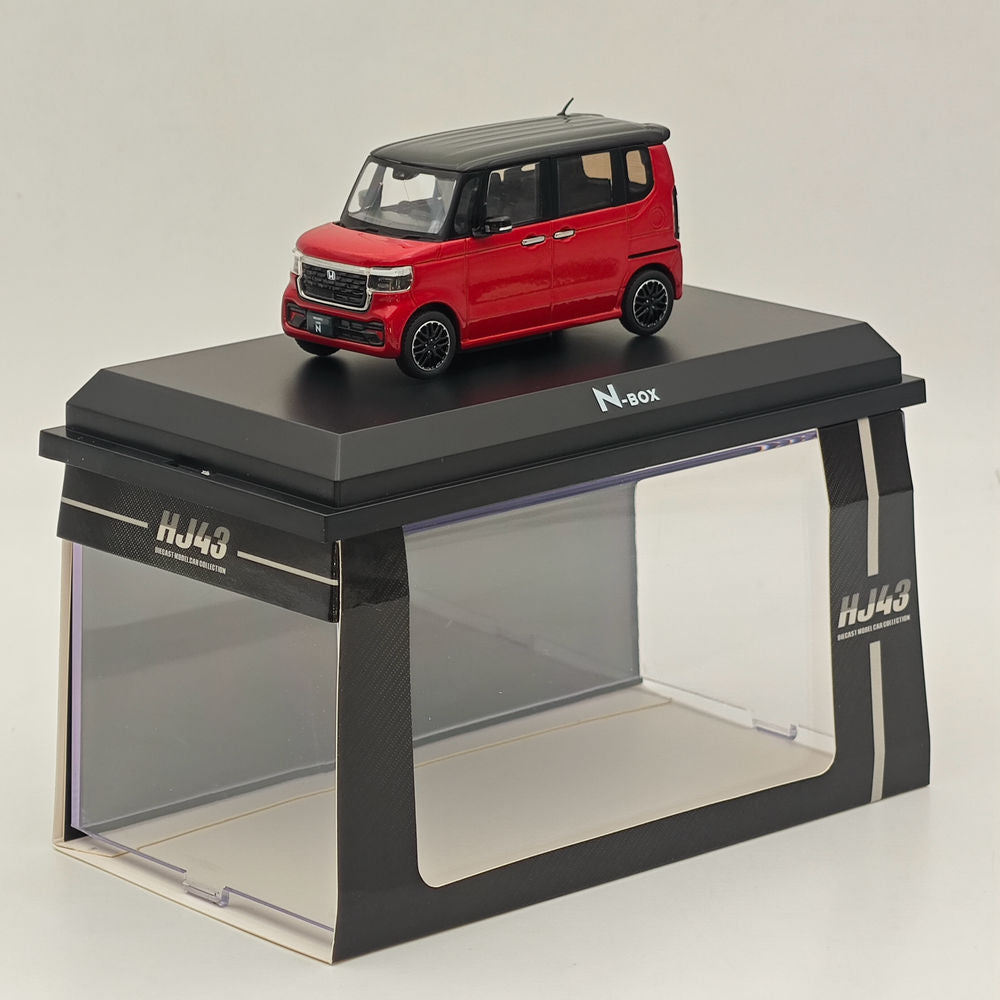 1/43 Scale Honda N BOX Custom Premium Diecast Model Car - Crystal Red Metallic (HJ431006RM) | Hobby Japan Collectible for Display & Gift Giving