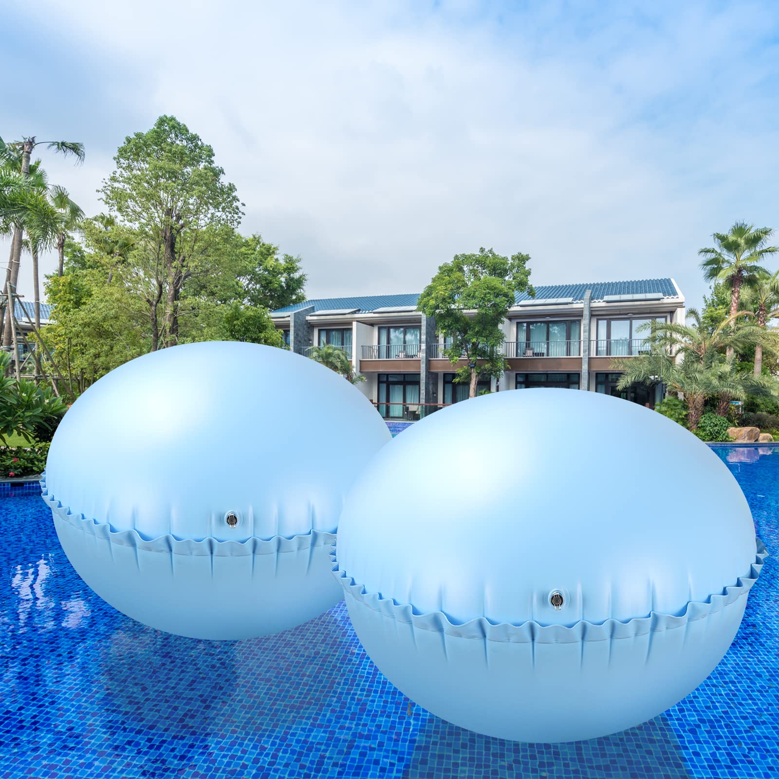 X-Boyouth 4x4Ft Pool Air Pillow 2 Pack - Winter Pool Closing Accessories, Above Ground Swimming Pool Ice Equalizer for Freeze Protection (Perfect for Winterizing & Protecting Your Pool from Ice Damage)
