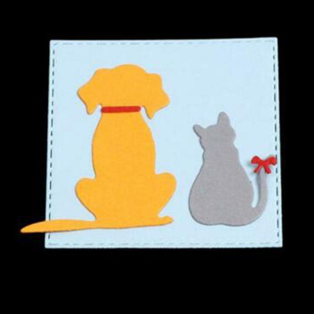 Premium Metal Carbon Steel Animal Dog & Cat Cutting Dies - DIY Scrapbooking, Card Making, Album Decoration, Embossing Crafts for Creative Projects - Perfect for Handmade Greeting Cards, Home Decor, and Paper Art