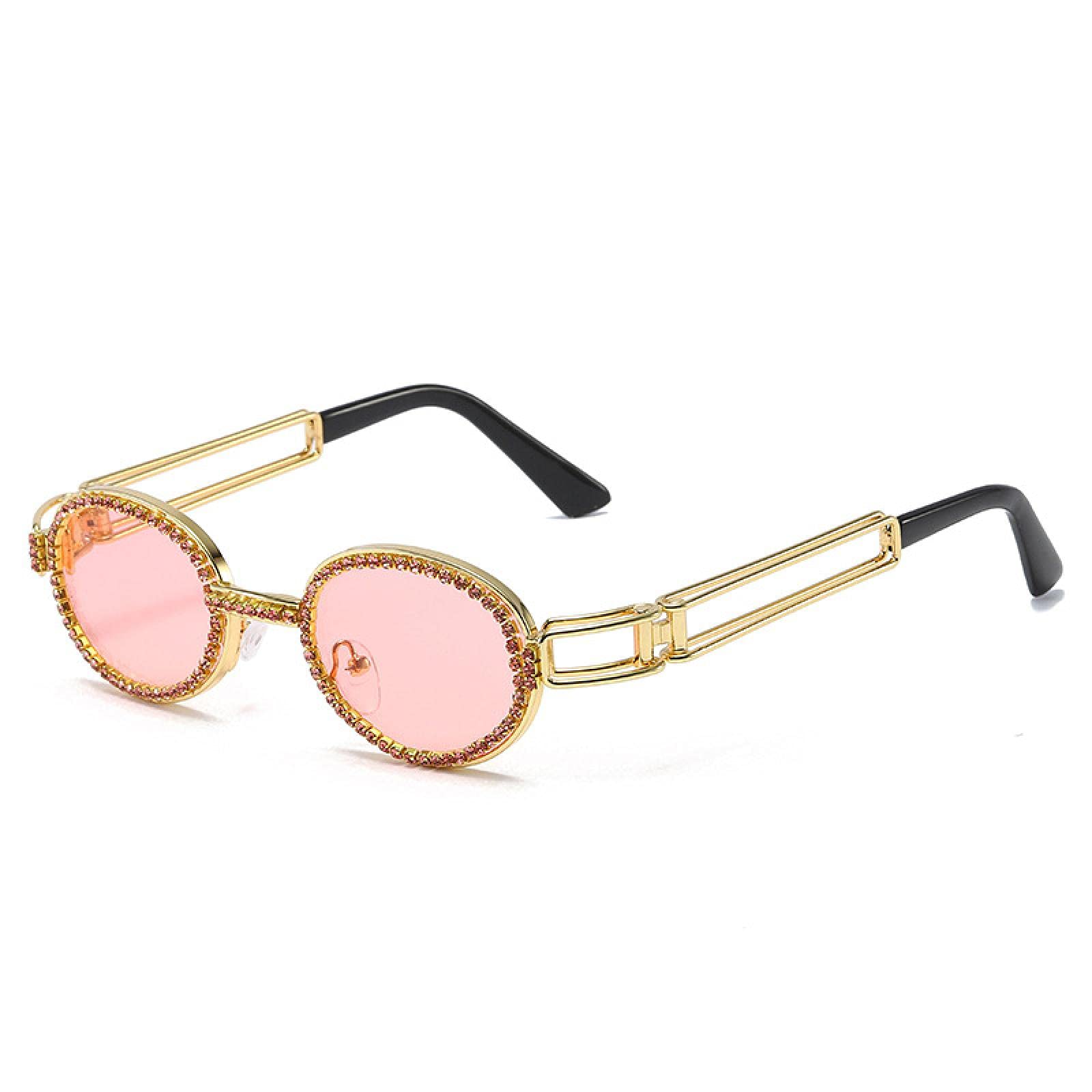 Vintage Gothic Sunglasses for Women & Men - Diamond Mirror Shades for Travel & Fashion